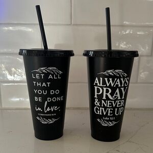 Inspirational Black Tumbler Set